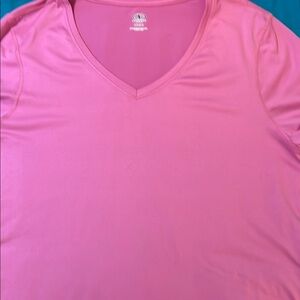 Athletic Works Pink Fitted Short Sleeve T-Shirt